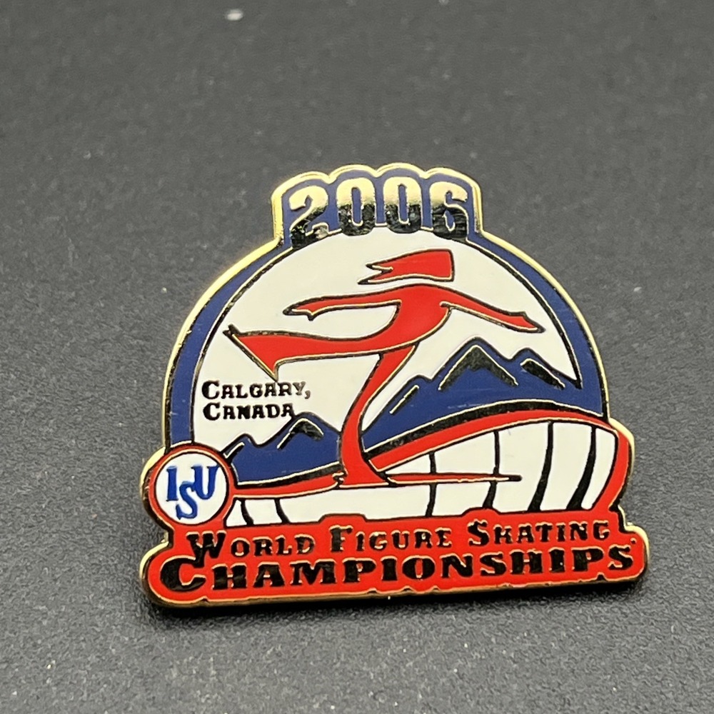 2006 ISU World Figure Skating Championships Calgary Canada Lapel Hat Pin